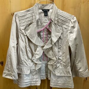 White House Black Market Cream and Pink Blazers Lightweight